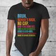 Vintage Bruh We Back No Cap Bruh We'Re Back Student Teacher Men's V-Neck T-Shirt, funny design