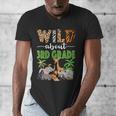 Wild About 3rd Grade Teacher Student Third Grade Zoo Safari Men's V-Neck T-Shirt, funny design