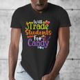 Will Trade Students For Candy Teacher Halloween Costume Men's V-Neck T-Shirt, funny design