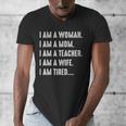 Woman Mom Teacher Wife TIRED T Shirt Cute Mom Teacher Shirts Men's V-Neck T-Shirt, Couple Gifts, funny design