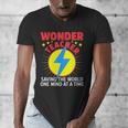 Wonder Teacher Costume Shirt Teacher Halloween Costume Men Women Men's V-Neck T-Shirt, funny design