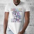 100 Days Of School Girls Teacher 100th Day Unicorn Outfit Men's V-Neck T-Shirt, funny design