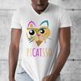 Abstract Cat Art Picatsso Shirt For Art Teachers Men's V-Neck T-Shirt, funny design