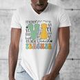 Braille Teacher Of The Visually Impaired Groovy VI Teacher Men's V-Neck T-Shirt, Groovy Teacher Gifts, funny design