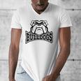 Bulldogs Teacher Student School Sports Fan Team Spirit Men's V-Neck T-Shirt, funny design