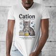 Cation Shirt Cat Science Chemistry Teacher Chemist Pun Men's V-Neck T-Shirt, Science Teacher Gifts, funny design