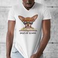 Chihuahua 100 Days Of School Rainbow Glasses Teacher Men's V-Neck T-Shirt, funny design Chihuahua 100 Days Of School Rainbow Glasses Teacher Men's V-Neck T-Shirt, funny design