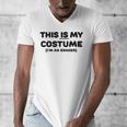 THIS IS MY COSTUME Eraser Teacher Halloween Costume Men's V-Neck T-Shirt, funny design