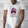 CTE Teacher In October We Wear Pink Breast Cancer Awareness Men's V-Neck T-Shirt, funny design CTE Teacher In October We Wear Pink Breast Cancer Awareness Men's V-Neck T-Shirt, funny design