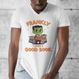 Cute Halloween Teacher Librarian Frankenstein Reading Books Men's V-Neck T-Shirt, funny design Cute Halloween Teacher Librarian Frankenstein Reading Books Men's V-Neck T-Shirt, funny design