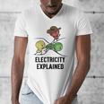 Electricity Explained Physics Nerd I Teacher School Men's V-Neck T-Shirt, funny design Electricity Explained Physics Nerd I Teacher School Men's V-Neck T-Shirt, funny design