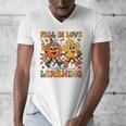 Fall In Love With Learning Thanksgiving Teacher Student Men's V-Neck T-Shirt, funny design Fall In Love With Learning Thanksgiving Teacher Student Men's V-Neck T-Shirt, funny design