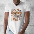 Ghost Reading Books Halloween Bow Spooky Teacher Student Men's V-Neck T-Shirt, funny design Ghost Reading Books Halloween Bow Spooky Teacher Student Men's V-Neck T-Shirt, funny design