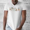 Ghosts Reading Books Library Halloween Teacher Men Women Kid Men's V-Neck T-Shirt, funny design