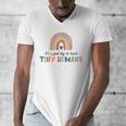 Good Day To Teach Tiny Humans Rainbow Teacher Men's V-Neck T-Shirt, funny design