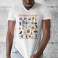 Halloween Alphabet ABCs Learning Kindergarten Teacher Men's V-Neck T-Shirt, funny design
