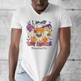 Halloween Teacher Smell a Tiny Human Ghost Spooky Season Men's V-Neck T-Shirt, funny design