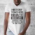 Halloween History Teacher Prisoner Costume Men's V-Neck T-Shirt, History Teacher Gifts, funny design
