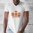 Hanging With My Cookies Gingerbread Christmas Teacher Xmas Men's V-Neck T-Shirt, funny design