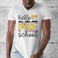 Hello Pre-K Preschool Back To School First Day Teacher Kids Men's V-Neck T-Shirt, funny design