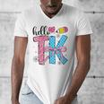 Hello TK Transitional Kindergarten Back To School Teacher Men's V-Neck T-Shirt, funny design Hello TK Transitional Kindergarten Back To School Teacher Men's V-Neck T-Shirt, funny design
