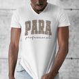 Leopard Paraprofessional Back To School Para Squad Teacher Men's V-Neck T-Shirt, funny design Leopard Paraprofessional Back To School Para Squad Teacher Men's V-Neck T-Shirt, funny design
