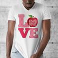 Love Kindergarten Cute Apple School Teacher Men's V-Neck T-Shirt, funny design Love Kindergarten Cute Apple School Teacher Men's V-Neck T-Shirt, funny design
