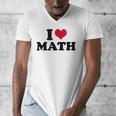 I Love Math Teacher Men's V-Neck T-Shirt, funny design I Love Math Teacher Men's V-Neck T-Shirt, funny design