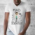 Mad Scientist Shirt Kids Boys Youth Science Teacher Men's V-Neck T-Shirt, Science Teacher Gifts, funny design