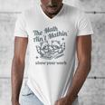The Math Ain't Mathing Math Teacher Sarcastic Raccoon Men's V-Neck T-Shirt, funny design The Math Ain't Mathing Math Teacher Sarcastic Raccoon Men's V-Neck T-Shirt, funny design