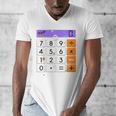 Math Teacher Halloween Costume Calculator Math Pun Men's V-Neck T-Shirt, funny design Math Teacher Halloween Costume Calculator Math Pun Men's V-Neck T-Shirt, funny design