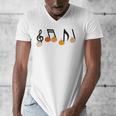 Music Notes Pumpkin Music Teacher Musician Fall Halloween Men Women Kids Men's V-Neck T-Shirt, funny design