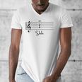 Music Notes Shirt Shh Quarter Fermata Teacher Men's V-Neck T-Shirt, funny design
