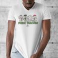 Music Teacher Christmas Holiday Wnter Music Instructor Men's V-Neck T-Shirt, funny design Music Teacher Christmas Holiday Wnter Music Instructor Men's V-Neck T-Shirt, funny design