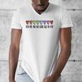 Music Teacher Hearts Music Teaching Men's V-Neck T-Shirt, funny design