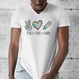 Peace Love Learn Tie Dye Teacher Kids 100th Days Of School Men's V-Neck T-Shirt, funny design Peace Love Learn Tie Dye Teacher Kids 100th Days Of School Men's V-Neck T-Shirt, funny design
