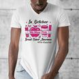 Pre-k Teacher In October We Wear Pink Breast Cancer Men's V-Neck T-Shirt, funny design Pre-k Teacher In October We Wear Pink Breast Cancer Men's V-Neck T-Shirt, funny design