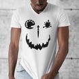 Pumpkin Artist Halloween Art Teacher Men's V-Neck T-Shirt, funny design
