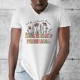 Retro Floral Assistant Principal Shirt For Teachers Day Men's V-Neck T-Shirt, funny design