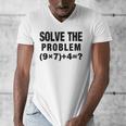 Solve The Problem 9×74 Math Teacher Men's V-Neck T-Shirt, funny design Solve The Problem 9×74 Math Teacher Men's V-Neck T-Shirt, funny design