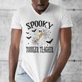 Spooky Toddler Teacher Halloween School Men's V-Neck T-Shirt, funny design Spooky Toddler Teacher Halloween School Men's V-Neck T-Shirt, funny design