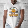 I Teach The Cutest Pumpkins In The Patch Groovy Teacher Fall Men's V-Neck T-Shirt, Groovy Teacher Gifts, funny design I Teach The Cutest Pumpkins In The Patch Groovy Teacher Fall Men's V-Neck T-Shirt, Groovy Teacher Gifts, funny design