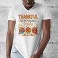 Teach Thanksgiving Teacher Thankful For My Preschool Turkeys Men's V-Neck T-Shirt, funny design