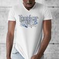 Teacher Blue Chinoiserie Coquette Bow Heart Teacher Life Men's V-Neck T-Shirt, funny design Teacher Blue Chinoiserie Coquette Bow Heart Teacher Life Men's V-Neck T-Shirt, funny design