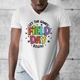 Teacher Student Field Day Let The Games Begin Field Day Men's V-Neck T-Shirt, funny design Teacher Student Field Day Let The Games Begin Field Day Men's V-Neck T-Shirt, funny design