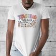 Teaching My Little Boos Teacher Ghost Teacher Halloween For Men Women Kids Men's V-Neck T-Shirt, funny design