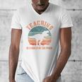 Teaching Is A Walk In The Park Teacher T-Rex Retro Men's V-Neck T-Shirt, funny design Teaching Is A Walk In The Park Teacher T-Rex Retro Men's V-Neck T-Shirt, funny design