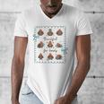 Thankful For Books Turkey Reading Book Lovers Fall Teacher Men's V-Neck T-Shirt, funny design