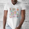 The Tired Teachers Department Retro Groovy Back To School Men's V-Neck T-Shirt, funny design The Tired Teachers Department Retro Groovy Back To School Men's V-Neck T-Shirt, funny design