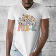 Wildflower Pre-K Preschool Team Floral Teacher Girls Men's V-Neck T-Shirt, funny design